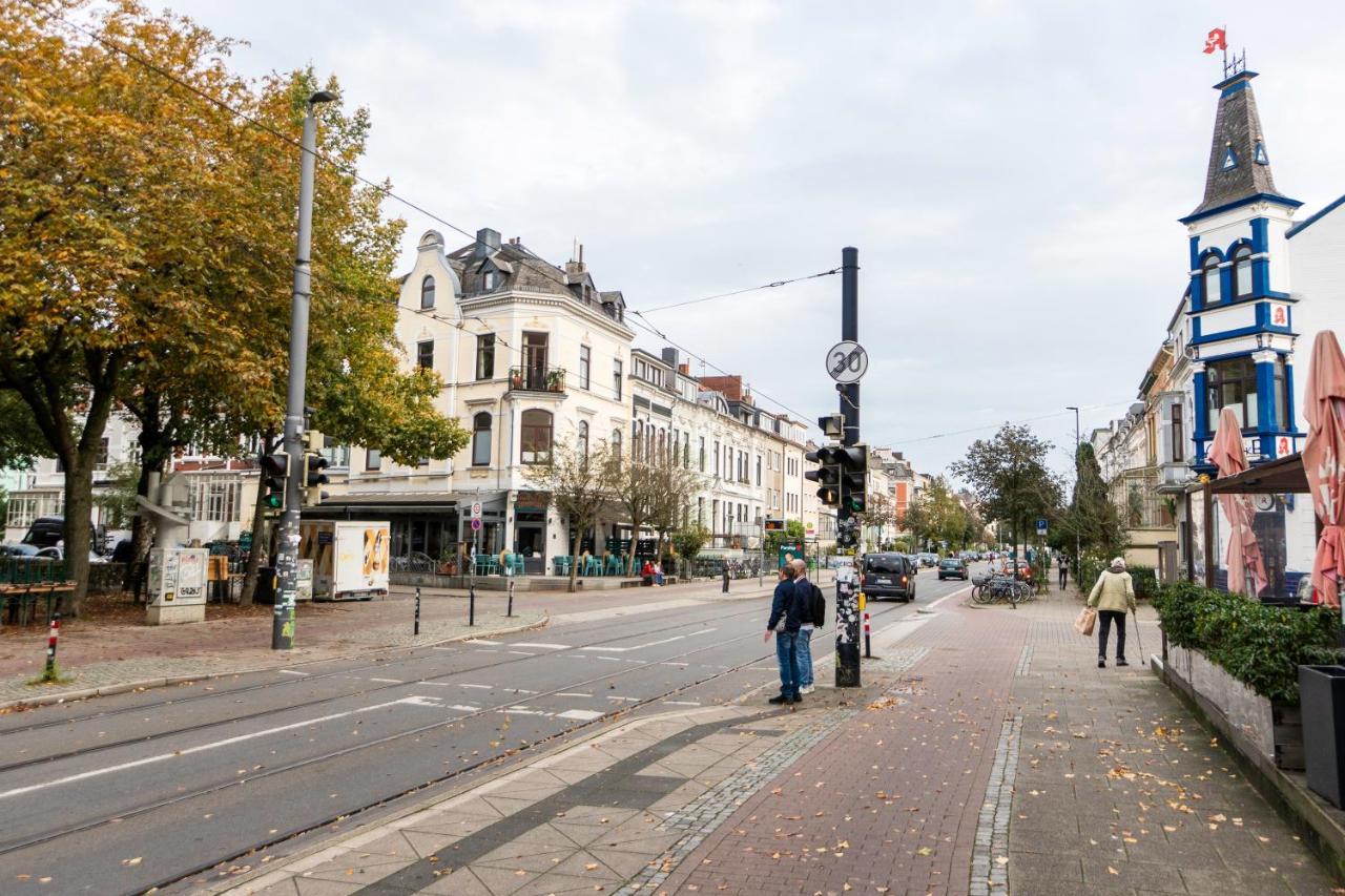 Exklusive Wohnung Am Weserdeich BRE Buitenkant foto